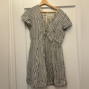 Privacy Please striped blue and white dress - size M